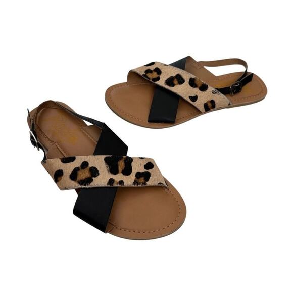 Asos Rule London Leopard Leather Sandals size US 5 / UK 3 - Picture 2 of 12